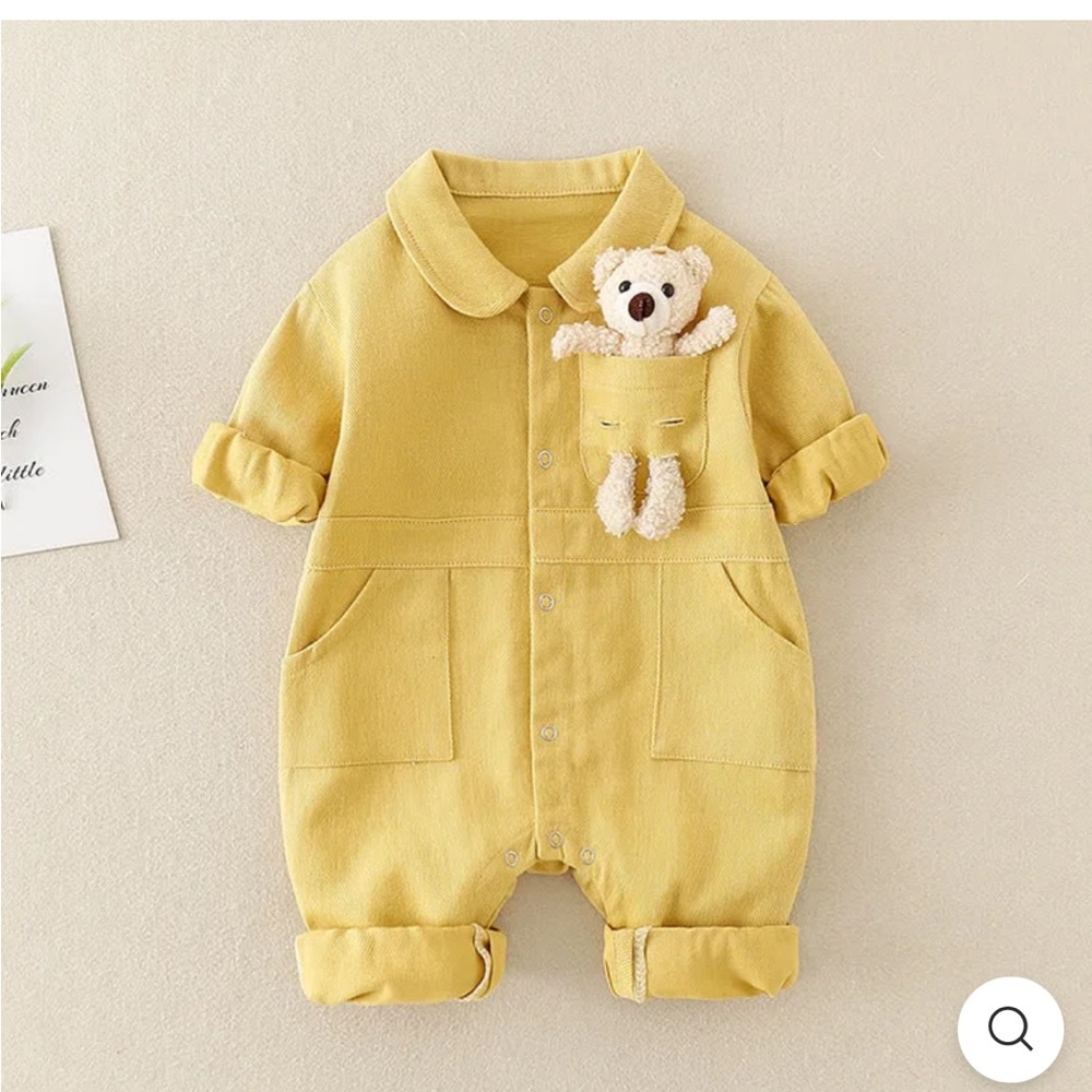 Baby Bear Pollo Collar Romper